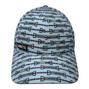 Kerrits Snapback Hat Blue One Size Polyester Equestrian Horse Bit Print Pattern